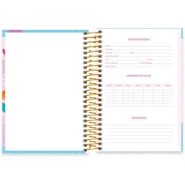 Caderno 1/4 capa dura espiral 80 folhas Corujinhas, Spiral, 2349551 - PT 1 UN