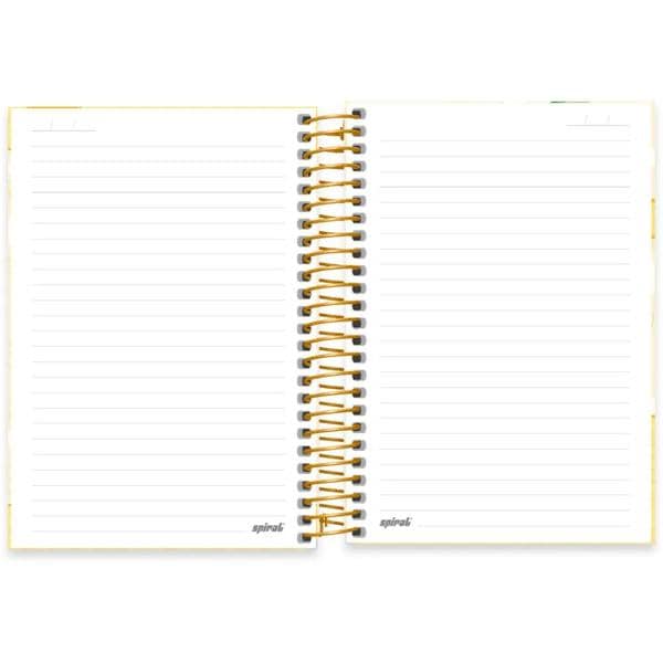 Caderno 1/4 capa dura espiral 160 folhas Corujinhas Amarela, Spiral, 2370685 - PT 1 UN