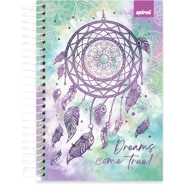 Caderno 1/4 capa dura espiral 80 folhas Dreams Come True, Spiral, 2349513- PT 1 UN