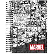 Caderno 1/4 capa dura espiral 80 folhas Marvel Red Brick, Spiral, 2334960- PT 1 UN