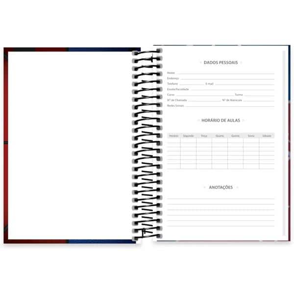 Caderno 1/4 capa dura espiral 80 folhas NBA, Spiral, 2334564 - PT 1 UN
