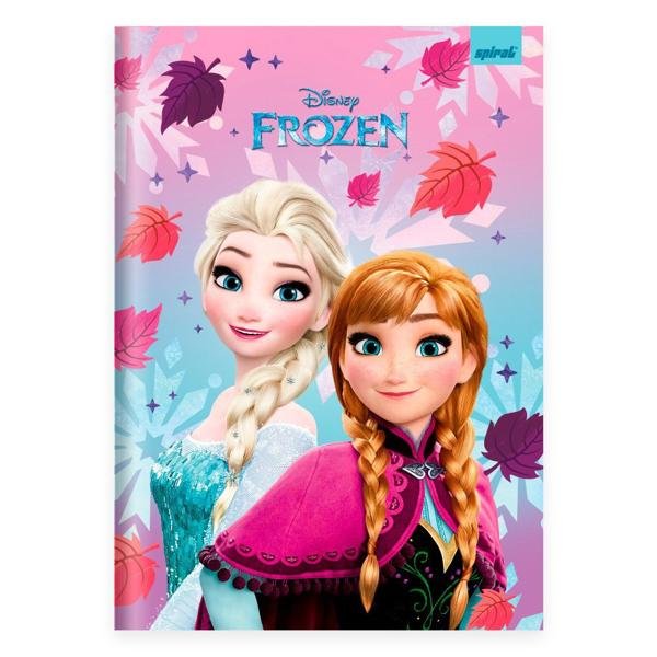 Caderno Universitário Capa Dura Brochura Costurado 80 Folhas, Disney Frozen Spiral - PT 1 UN