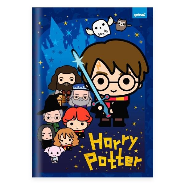 Caderno Universitário Capa Dura Brochura Costurado 80 Folhas, Warner Harry Potter Charms Spiral - PT 1 UN