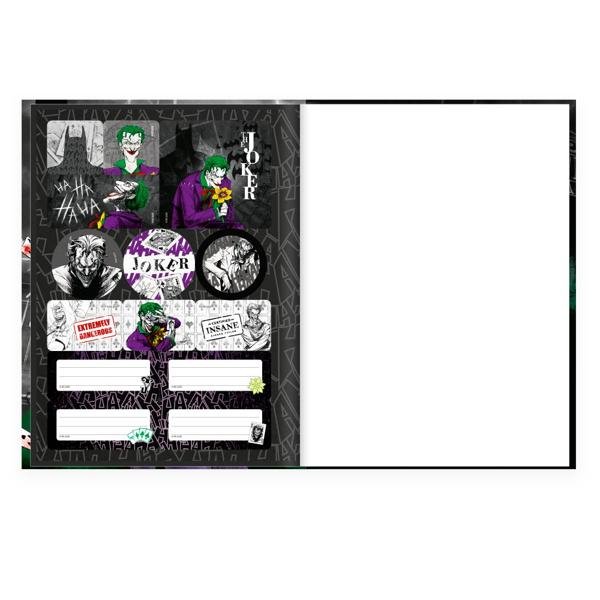 Caderno Universitário Capa Dura Brochura Costurado 80 Folhas, Warner Joker - Coringa Spiral - PT 1 UN