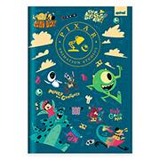 Caderno Universitário Capa Dura Brochura Costurado 80 Folhas, Disney Pixar Spiral - PT 1 UN
