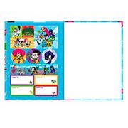 Caderno Universitário Capa Dura Brochura Costurado 80 Folhas, Warner Teen Titans Go - Jovens Titãs Spiral - PT 1 UN