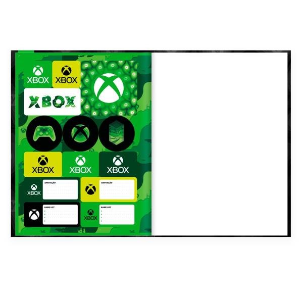 Caderno Universitário Capa Dura Brochura Costurado 80 Folhas, Xbox Spiral - PT 1 UN