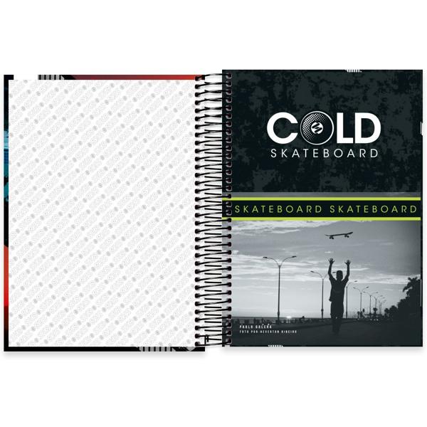 Caderno Universitário Capa Dura 10X1 160 Folhas Cold Skate Spiral - PT 1 UN