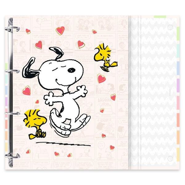 Caderno Universitário Argolado Capa Dura 10X1 160 Folhas Snoopy - Peanuts Spiral - PT 1 UN