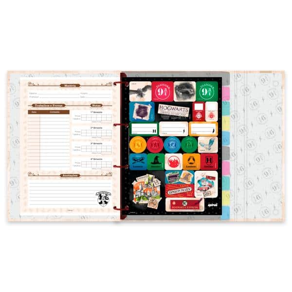 Cadernos Univ. Argo Imã 10x1 160fls H.Potter 2636959 Spiral Hpt PT 1 UN