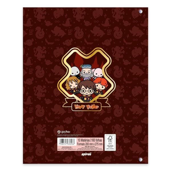 Cadernos Univ. Argo Imã 10x1 160fls HP Charms 2636966 Spiral Hpc PT 1 UN