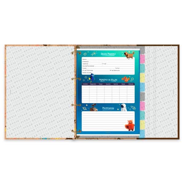 Caderno Universitário Argolado Capa Dura com fecho magnético, 10 x 1, 160 Folhas, Pixar, 2636980, Spiral Px - PT 1 UN Caderno Universitário Argolado Capa Dura com fecho magnético, 10 x 1, 160 Folhas, Pixar, 2636980, Spiral Px - PT 1 UN
