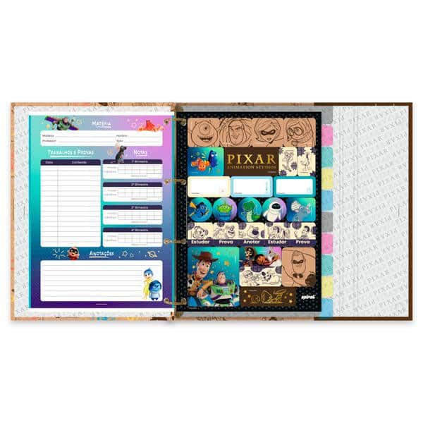 Caderno Universitário Argolado Capa Dura com fecho magnético, 10 x 1, 160 Folhas, Pixar, 2636980, Spiral Px - PT 1 UN Caderno Universitário Argolado Capa Dura com fecho magnético, 10 x 1, 160 Folhas, Pixar, 2636980, Spiral Px - PT 1 UN