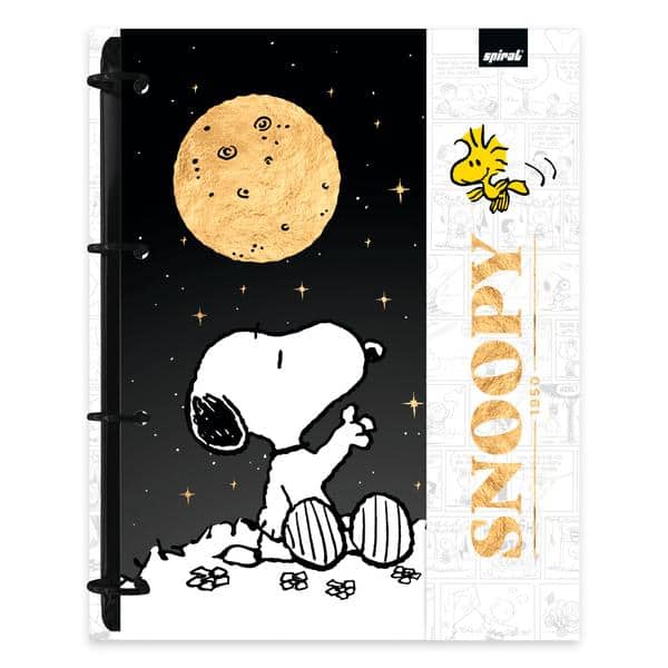 Caderno Universitário Argolado Capa Dura, 10 x 1, 160 Folhas, Snoopy, PT 1 UN