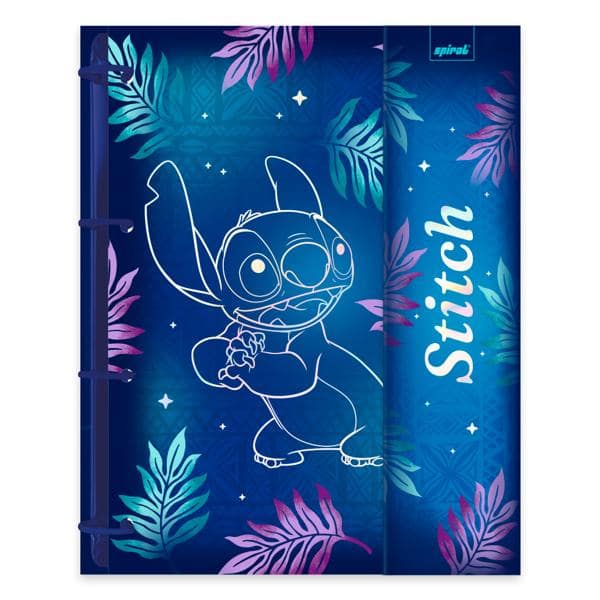 Caderno Universitário Argolado com Imã, Capa Dura, 10 x 1, 160 folhas, Stitch, 2637017, Spiral Ds - PT 1 UN Caderno Universitário Argolado com Imã, Capa Dura, 10 x 1, 160 folhas, Stitch, 2637017, Spiral Ds - PT 1 UN