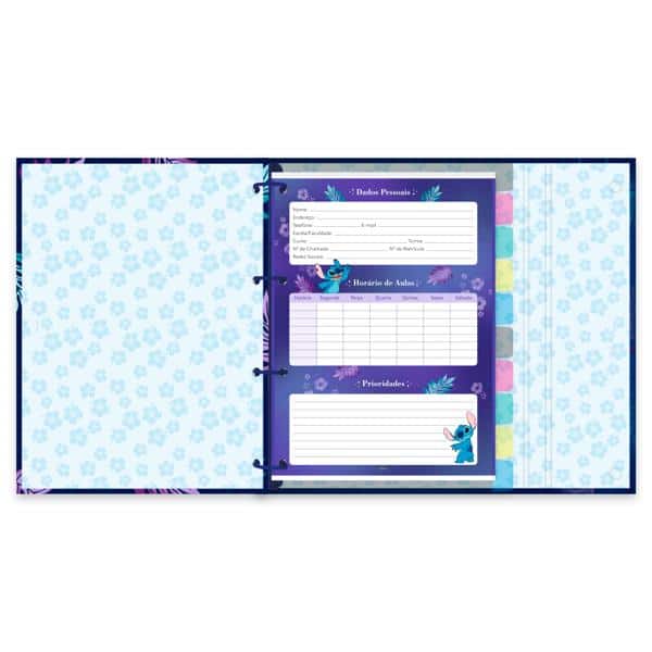 Caderno Universitário Argolado com Imã, Capa Dura, 10 x 1, 160 folhas, Stitch, 2637017, Spiral Ds - PT 1 UN Caderno Universitário Argolado com Imã, Capa Dura, 10 x 1, 160 folhas, Stitch, 2637017, Spiral Ds - PT 1 UN