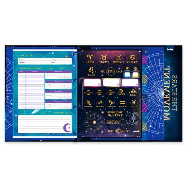 Cadernos Univ. Argo Imã 10x1 160fls Multiver. 2636935 Spiral Mlt PT 1 UN