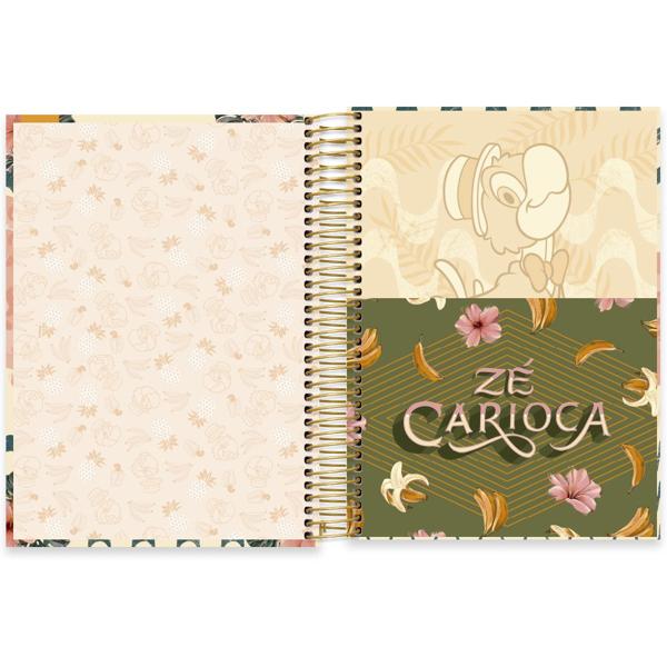 Caderno universitário capa dura, 10x1, 160 folhas, Zé Carioca, 2385283, Spiral Ze - PT 1 UN