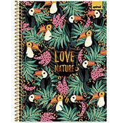 Caderno Universitário Capa Dura 1X1 80 Folhas Tendency Tropical Spiral -  PT 1 UN