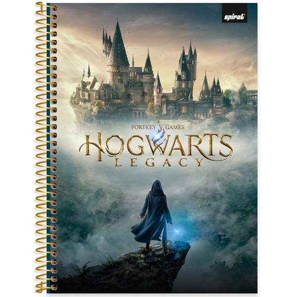 Caderno Universitário Capa Dura 1X1 80 Folhas Warner Hogwarts Legacy Spiral - PT 1 UN