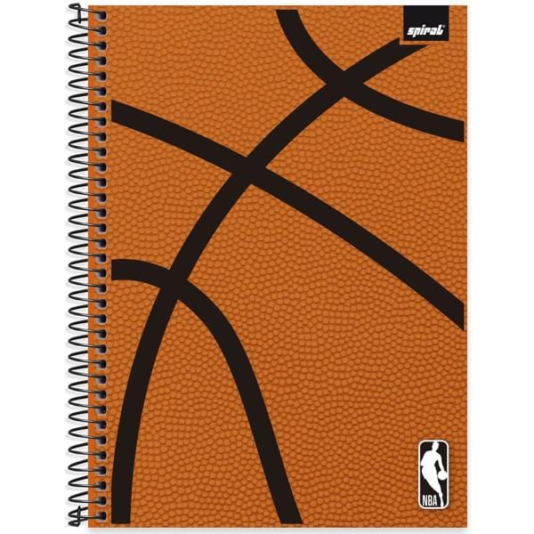 Caderno Universitário Capa Dura 1X1 80 Folhas NBA Spiral - PT 1 UN