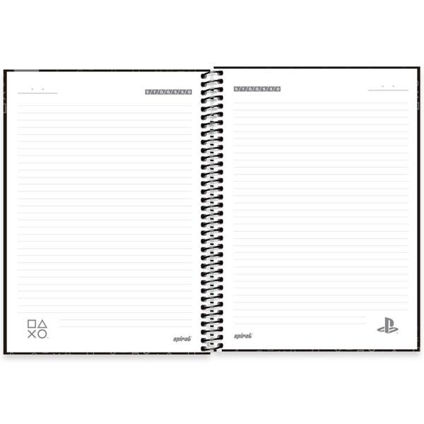 Caderno Universitário Capa Dura 1X1 80 Folhas Playstation Spiral - PT 1 UN