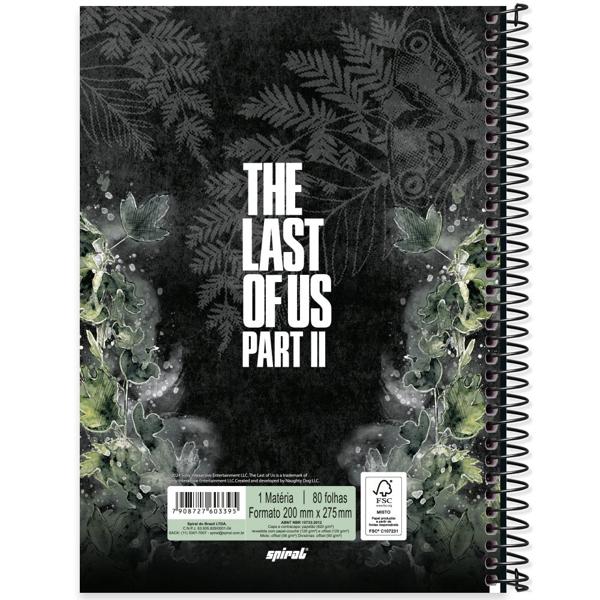 Caderno Universitário Capa Dura 1X1 80 Folhas The Last Of Us - Playstation Spiral - PT 1 UN