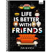 Caderno Universitário Capa Dura 1X1 80 Folhas Warner Friends Spiral - PT 1 UN Caderno Universitário Capa Dura 1X1 80 Folhas Warner Friends Spiral - PT 1 UN