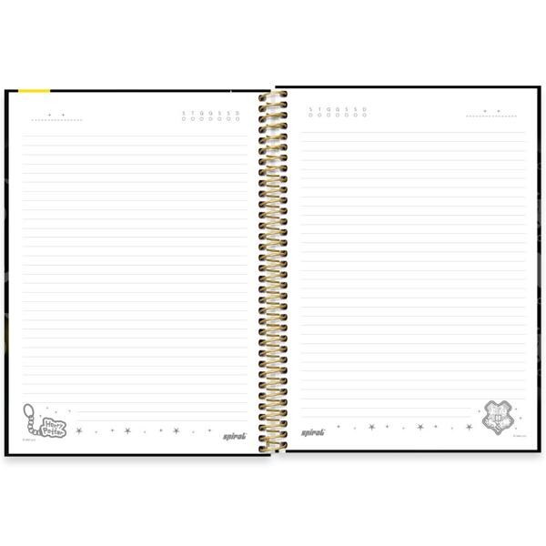 Caderno Universitário Capa Dura 1X1 80 Folhas Warner Harry Potter Charms Spiral - PT 1 UN