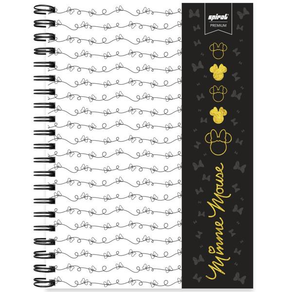 Caderno Universitário Capa Dura com Ímã 1X1 79 Folhas Minnie Disney PB Spiral - PT 1 UN