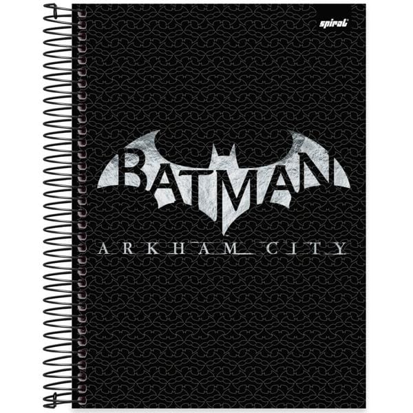 Caderno Universitário Capa Dura 10X1 160 Folhas Warner Batman Arkham City Spiral - PT 1 UN