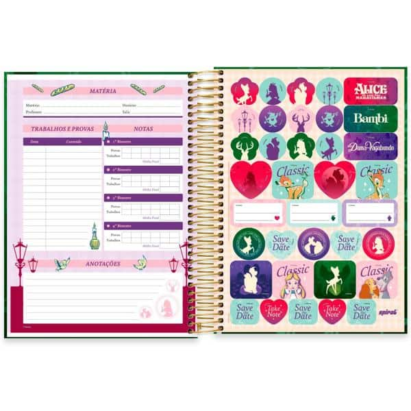 Caderno Universitário Capa Dura 10X1 160 Folhas Disney Clássicos Bambi Spiral - PT 1 UN