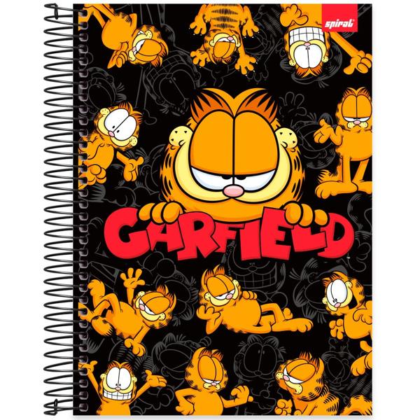 Caderno Universitário Capa Dura 10X1 160 Folhas Garfield Spiral - PT 1 UN