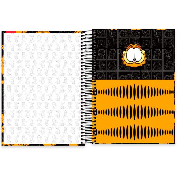 Caderno Universitário Capa Dura 10X1 160 Folhas Garfield Spiral - PT 1 UN