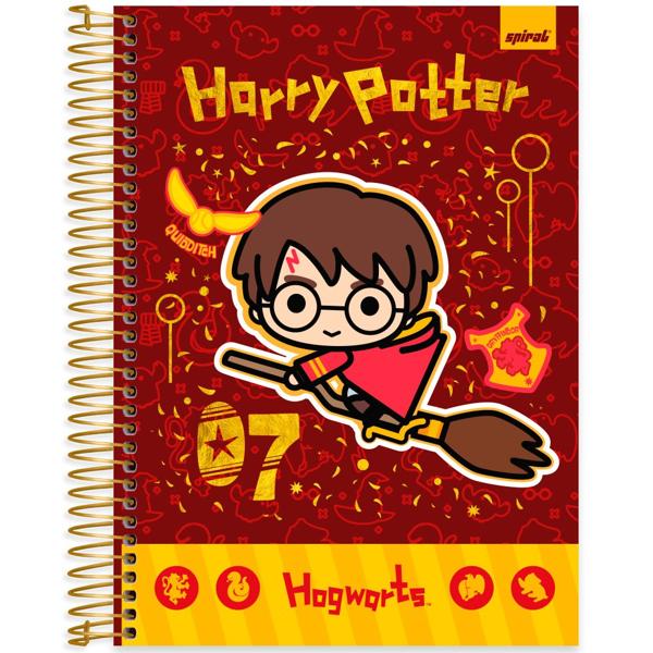 Caderno Universitário Capa Dura 10X1 160 Folhas Warner Harry Potter Charms Spiral - PT 1 UN