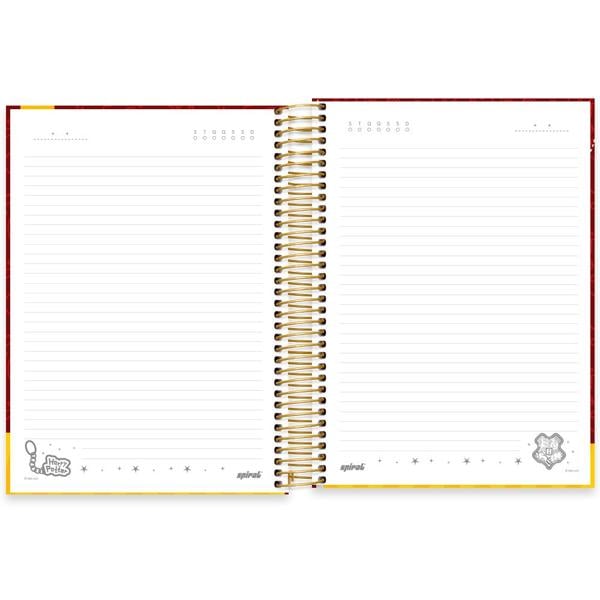 Caderno Universitário Capa Dura 10X1 160 Folhas Warner Harry Potter Charms Spiral - PT 1 UN