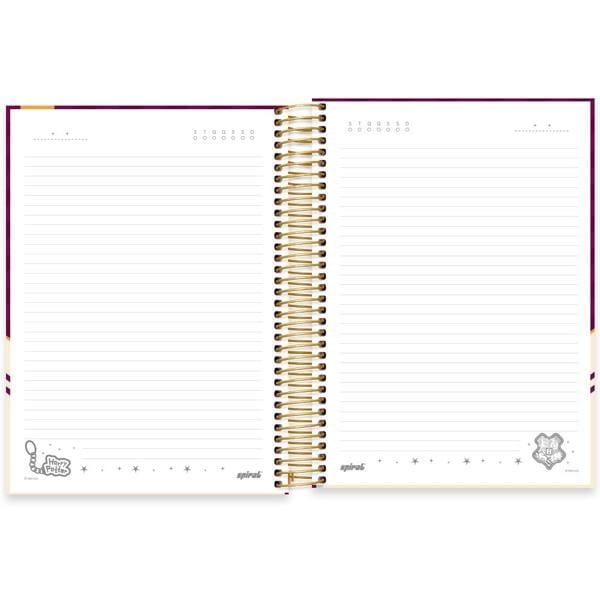 Caderno Universitário Capa Dura 10X1 160 Folhas Warner Harry Potter Charms Spiral - PT 1 UN