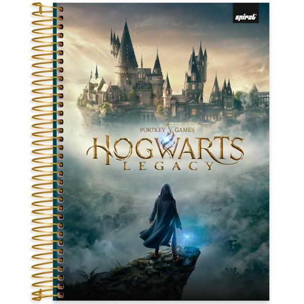 Caderno Universitário Capa Dura 10X1 160 Folhas Warner Hogwarts Legacy Spiral - PT 1 UN