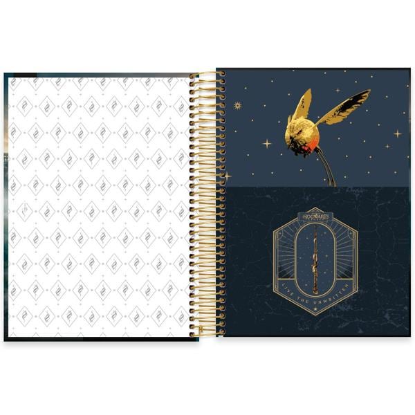 Caderno Universitário Capa Dura 10X1 160 Folhas Warner Hogwarts Legacy Spiral - PT 1 UN