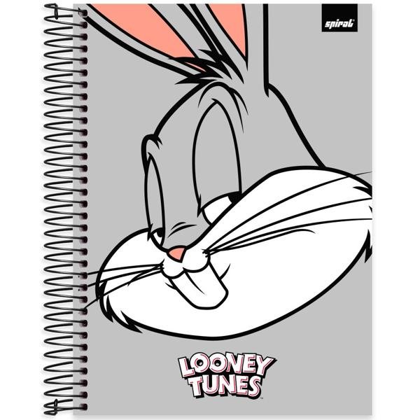 Caderno Universitário Capa Dura 10X1 160 Folhas Warner Looney Tunes Pernalonga Spiral - PT 1 UN