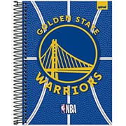 Caderno Universitário Capa Dura 10X1 160 Folhas NBA Golden State Warriors Spiral - PT 1 UN