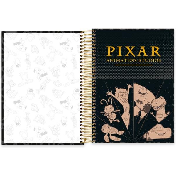 Caderno Universitário Capa Dura 10X1 160 Folhas Disney Pixar Spiral - PT 1 UN