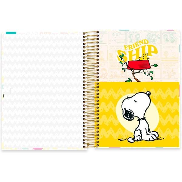 Caderno Universitário Capa Dura 10X1 160 Folhas Snoopy - Peanuts Spiral - PT 1 UN