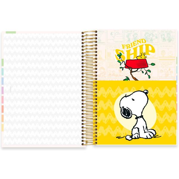 Caderno Universitário Capa Dura 10X1 160 Folhas Snoopy - Peanuts Spiral - PT 1 UN