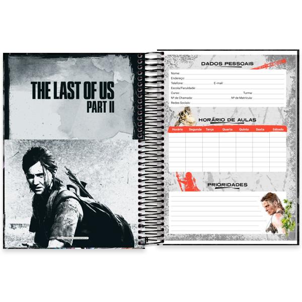 Caderno Universitário Capa Dura 10X1 160 Folhas The Last Of Us - Playstation Spiral - PT 1 UN