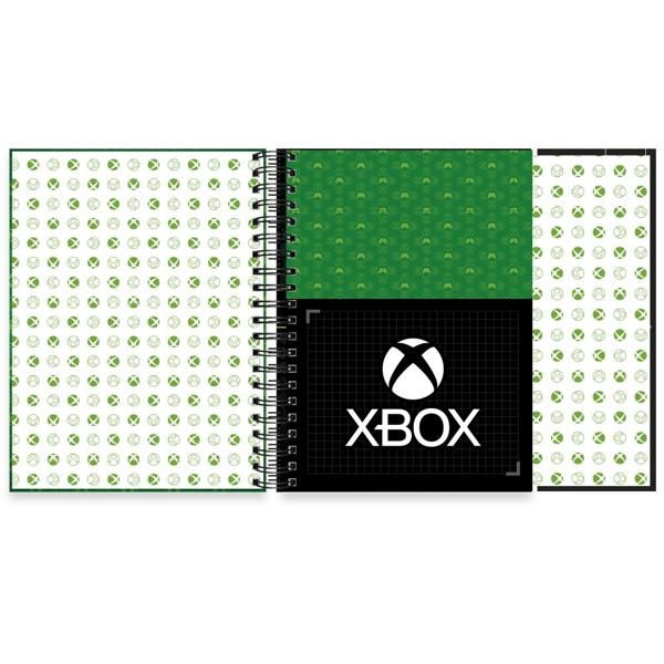 Caderno Universitário Capa Dura 10X1 150 Folhas Xbox Spiral - PT 1 UN