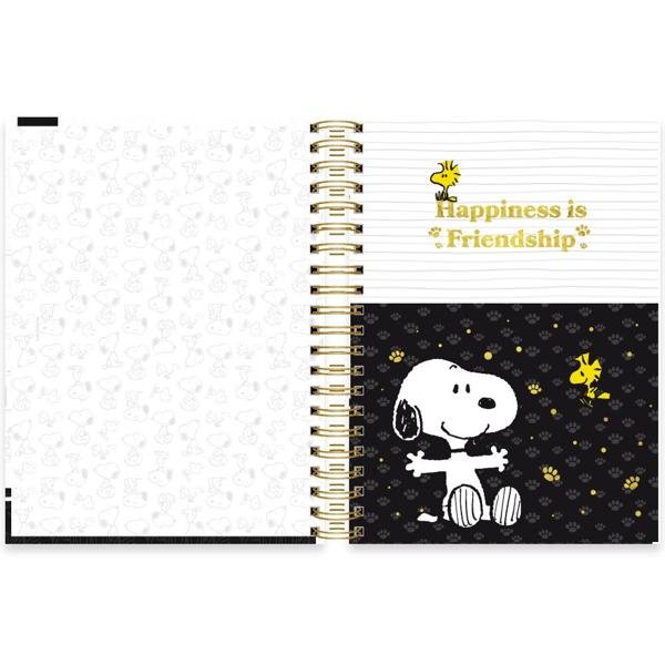Caderno Universitário Capa Dura 10X1 150 Folhas Snoopy - Peanuts Spiral - PT 1 UN