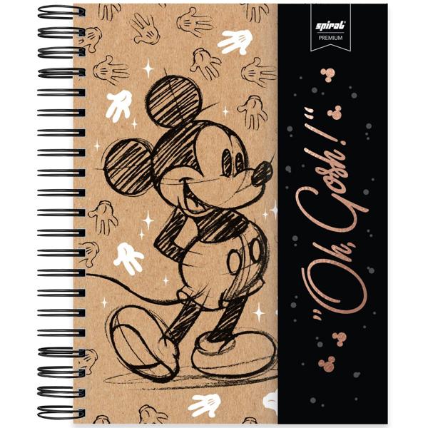 Caderno Universitário Capa Dura 10X1, 150 Folhas, Disney Mickey Kraft, Spiral - PT 1 UN