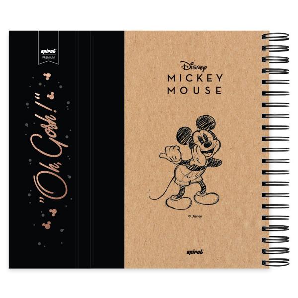 Caderno Universitário Capa Dura 10X1, 150 Folhas, Disney Mickey Kraft, Spiral - PT 1 UN