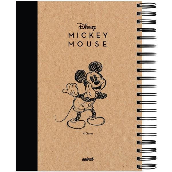 Caderno Universitário Capa Dura 10X1, 150 Folhas, Disney Mickey Kraft, Spiral - PT 1 UN